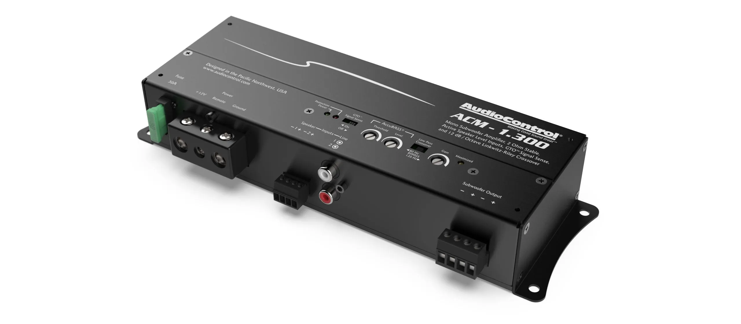 AudioControl ACM-1.300 Monoblock Micro Amplifier with Accubass
