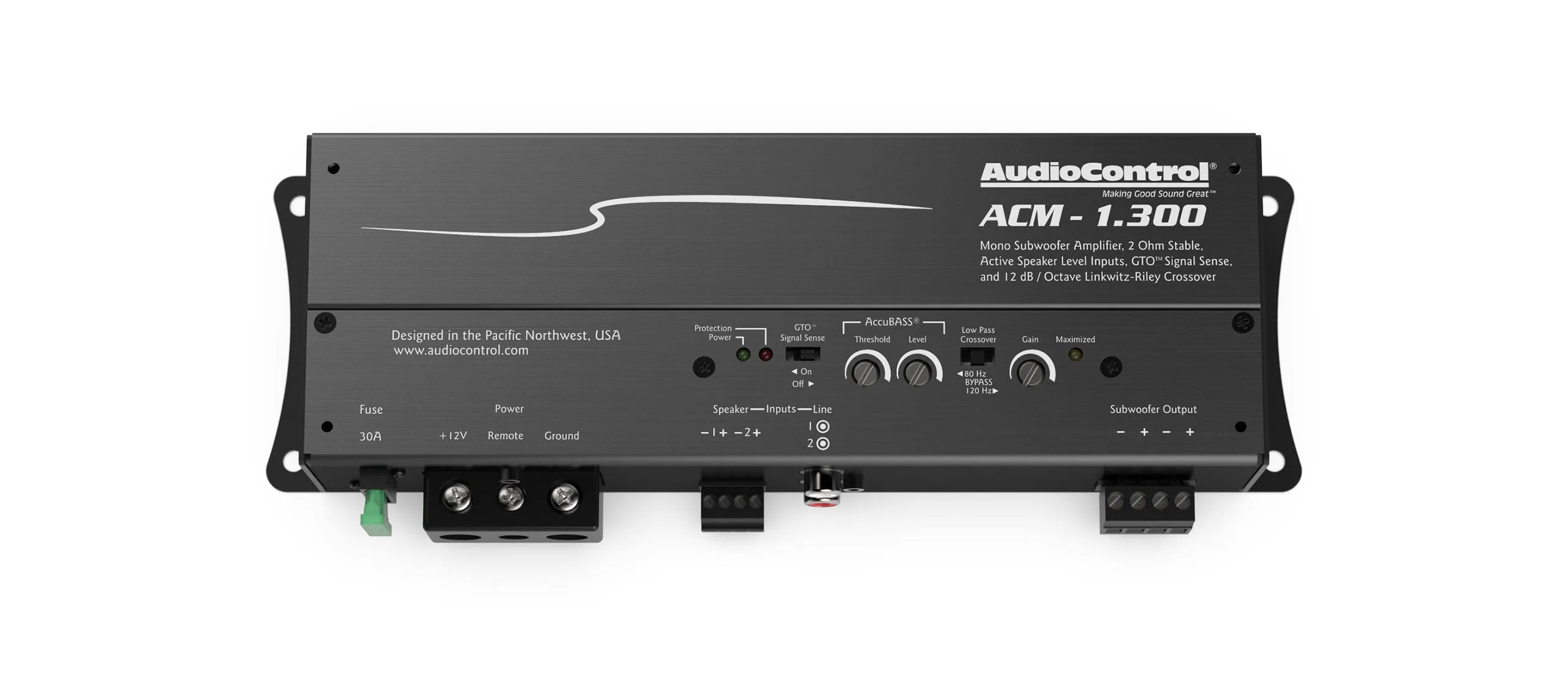 AudioControl ACM-1.300 Monoblock Micro Amplifier with Accubass