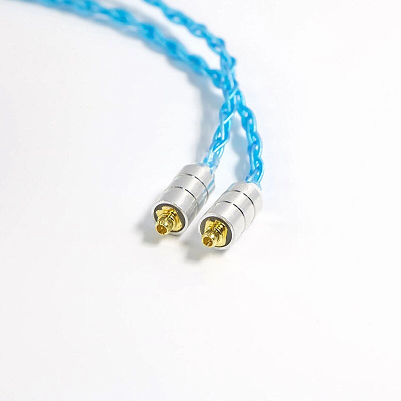 BGVP 5N Blue 4 Core OCC Silver Hybrid HiFi Earphone Upgrade Cable