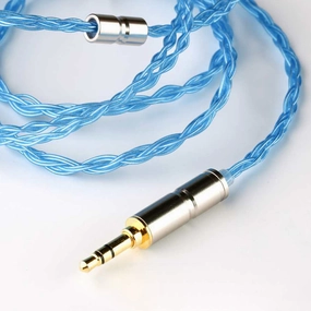BGVP 5N Blue 4 Core OCC Silver Hybrid HiFi Earphone Upgrade Cable