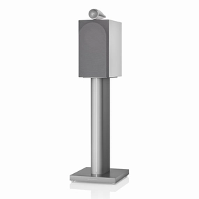 Bowers & Wilkins 705 S3 2-Way Bookshelf Speaker (Satin White) FS-700 Floor Stand (Silver) - Each