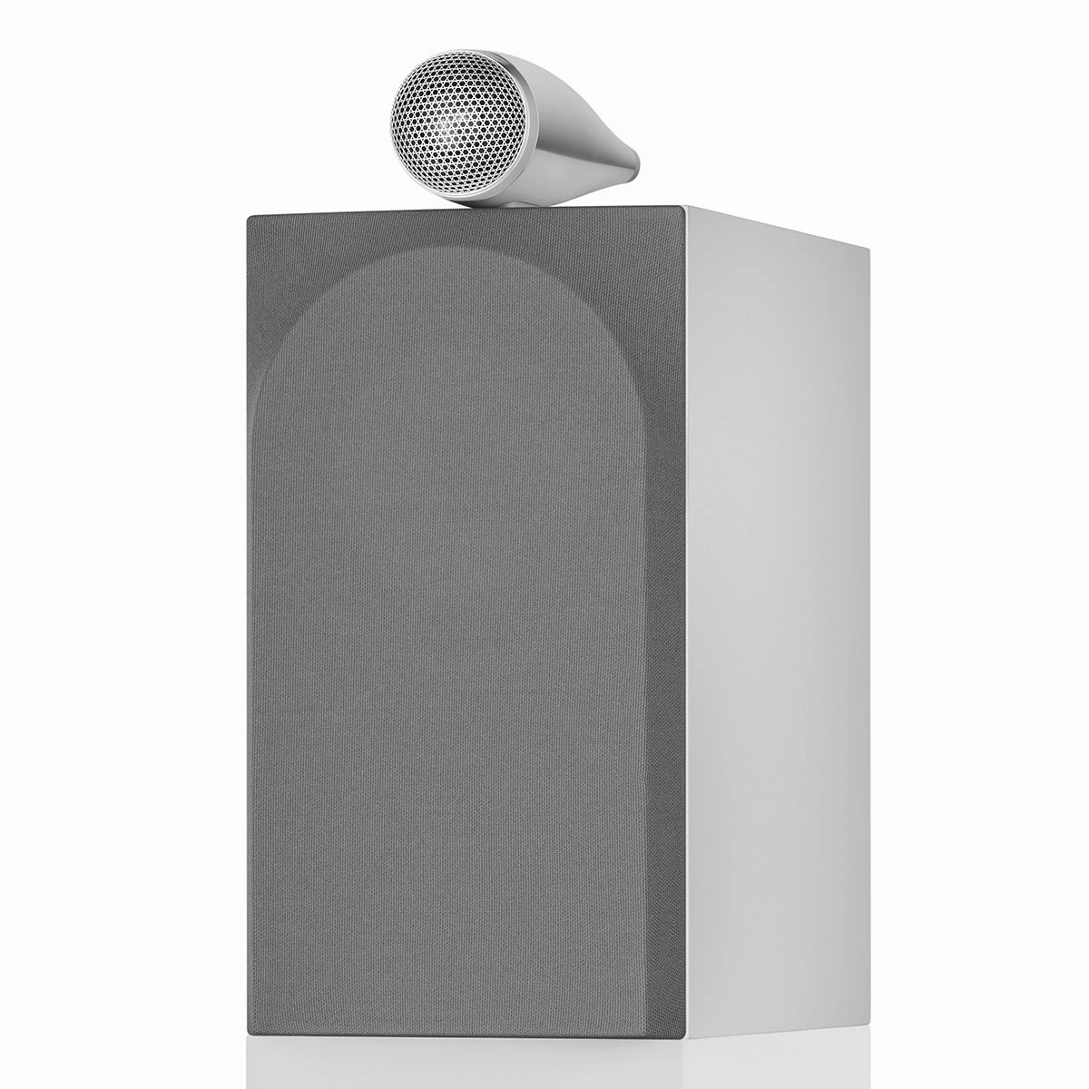 Bowers & Wilkins 705 S3 2-Way Bookshelf Speaker (Satin White) with FS-700 Floor Stand (Silver) - Pair