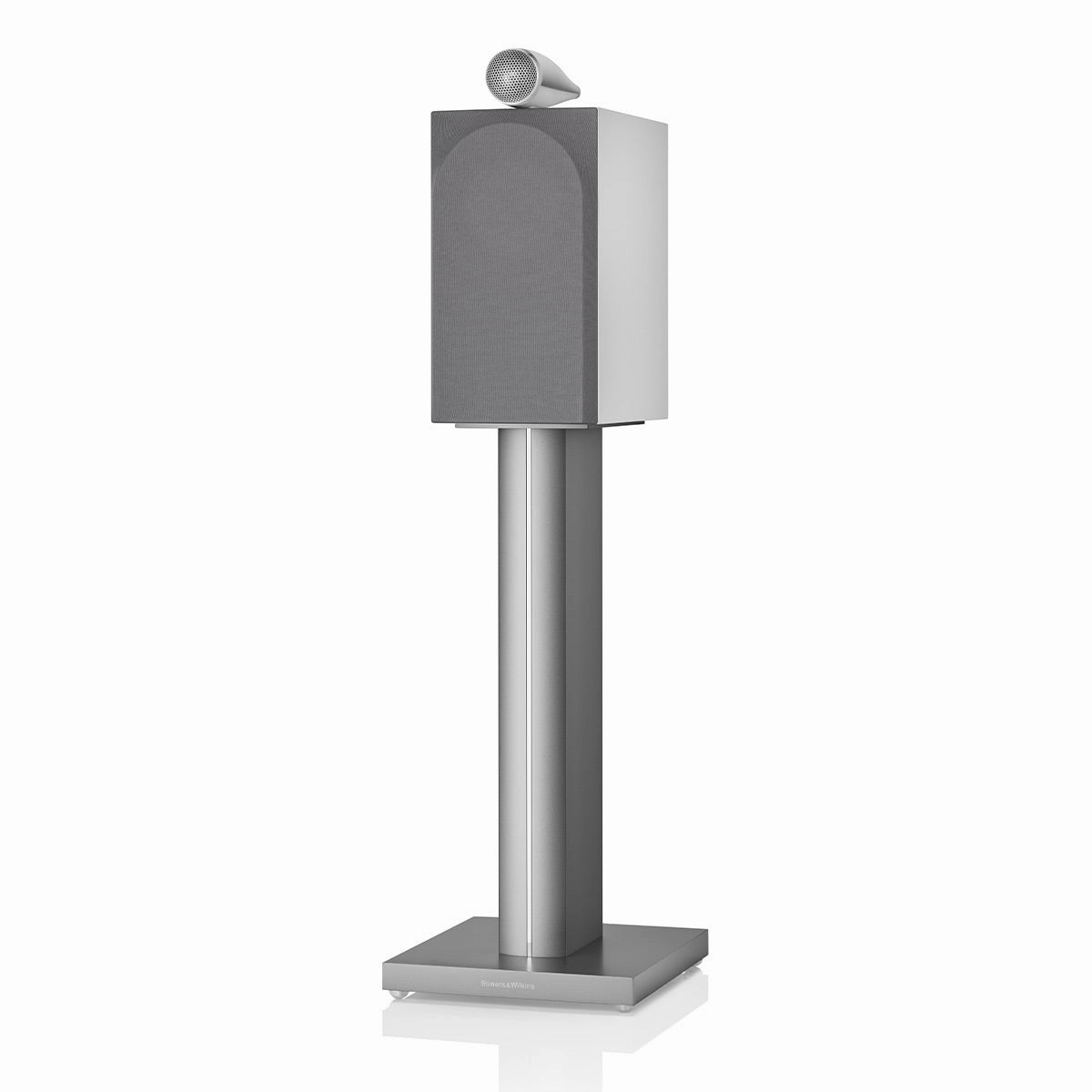 Bowers & Wilkins 705 S3 2-Way Bookshelf Speaker (Satin White) with FS-700 Floor Stand (Silver) - Pair
