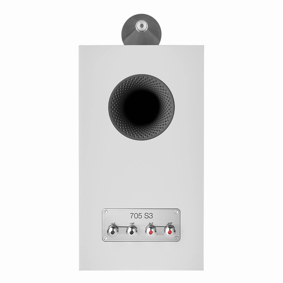 Bowers & Wilkins 705 S3 2-Way Bookshelf Speaker (Satin White) with FS-700 Floor Stand (Silver) - Pair