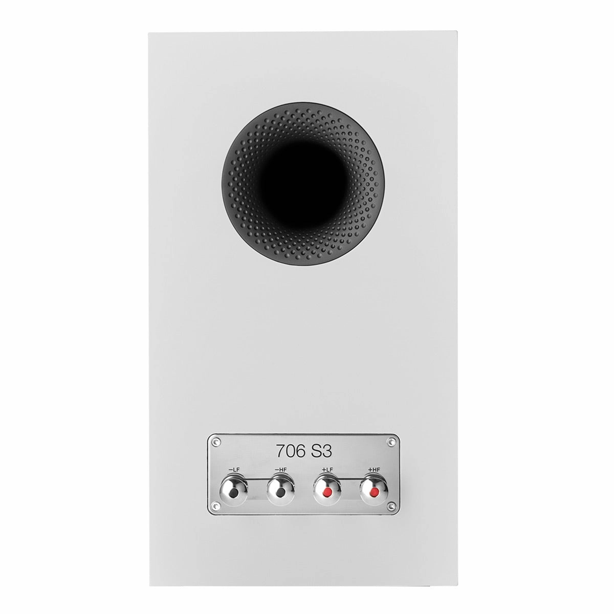 Bowers & Wilkins 706 S3 2-Way Bookshelf Speaker (Satin White) with FS-700 Floor Stand (Silver) - Pair