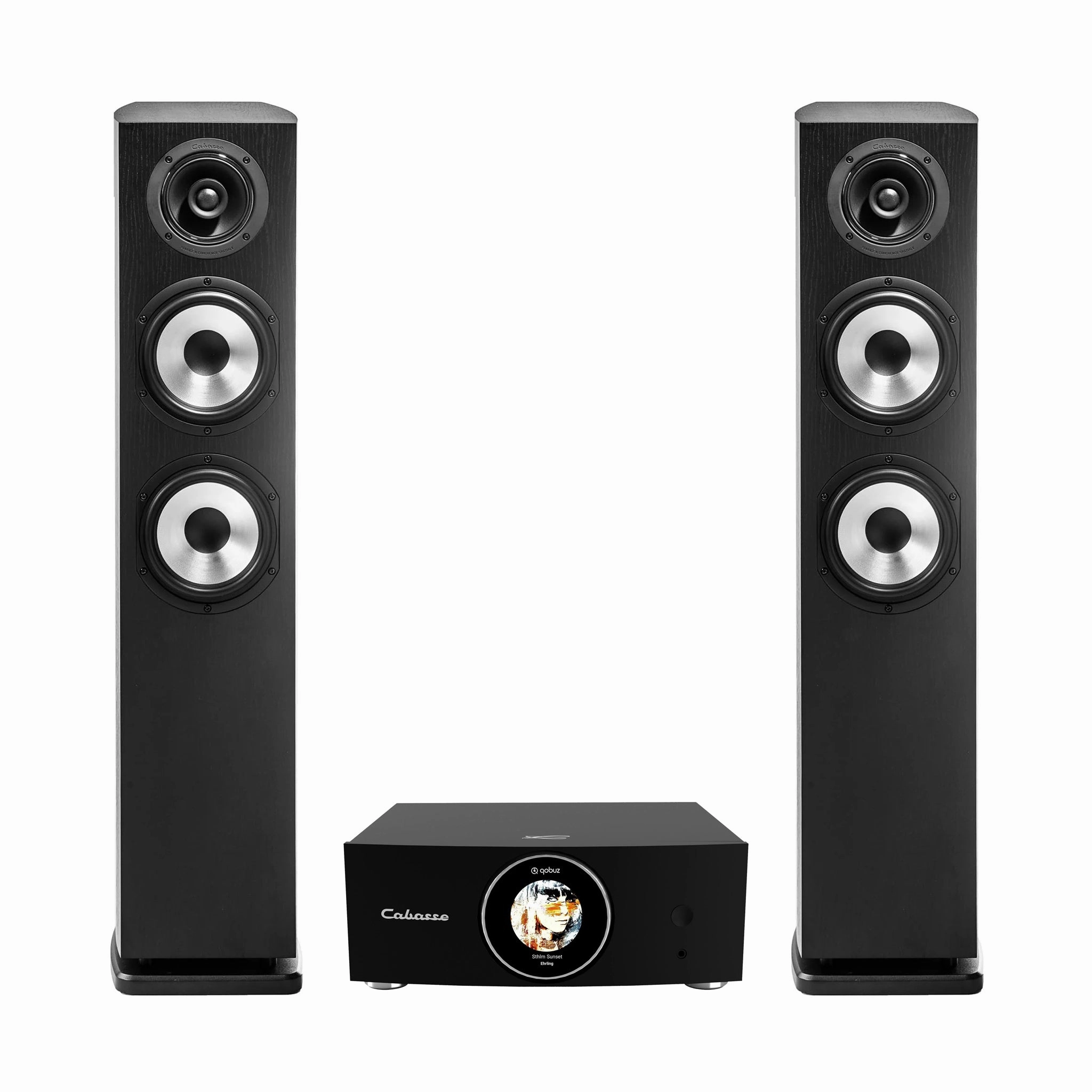 Cabasse ABYSS Wireless Amplifier   Jersey MC170 Floorstanding Loudspeakers