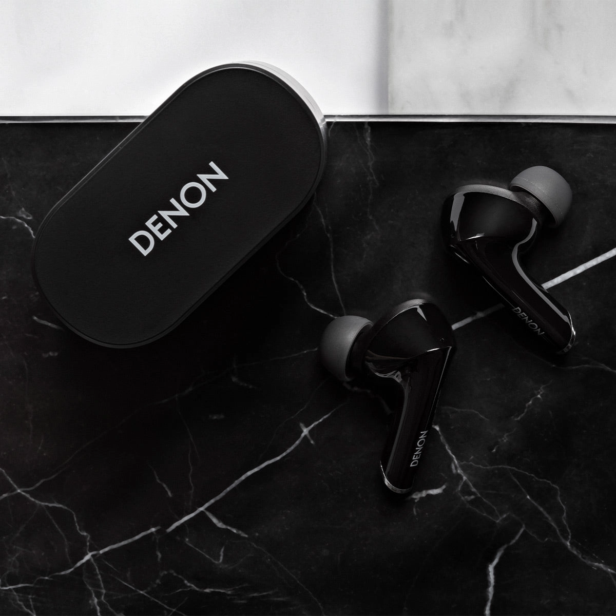 Denon AH-C830NCW True Wireless Earbuds with Active Noise-Cancellation (Black)