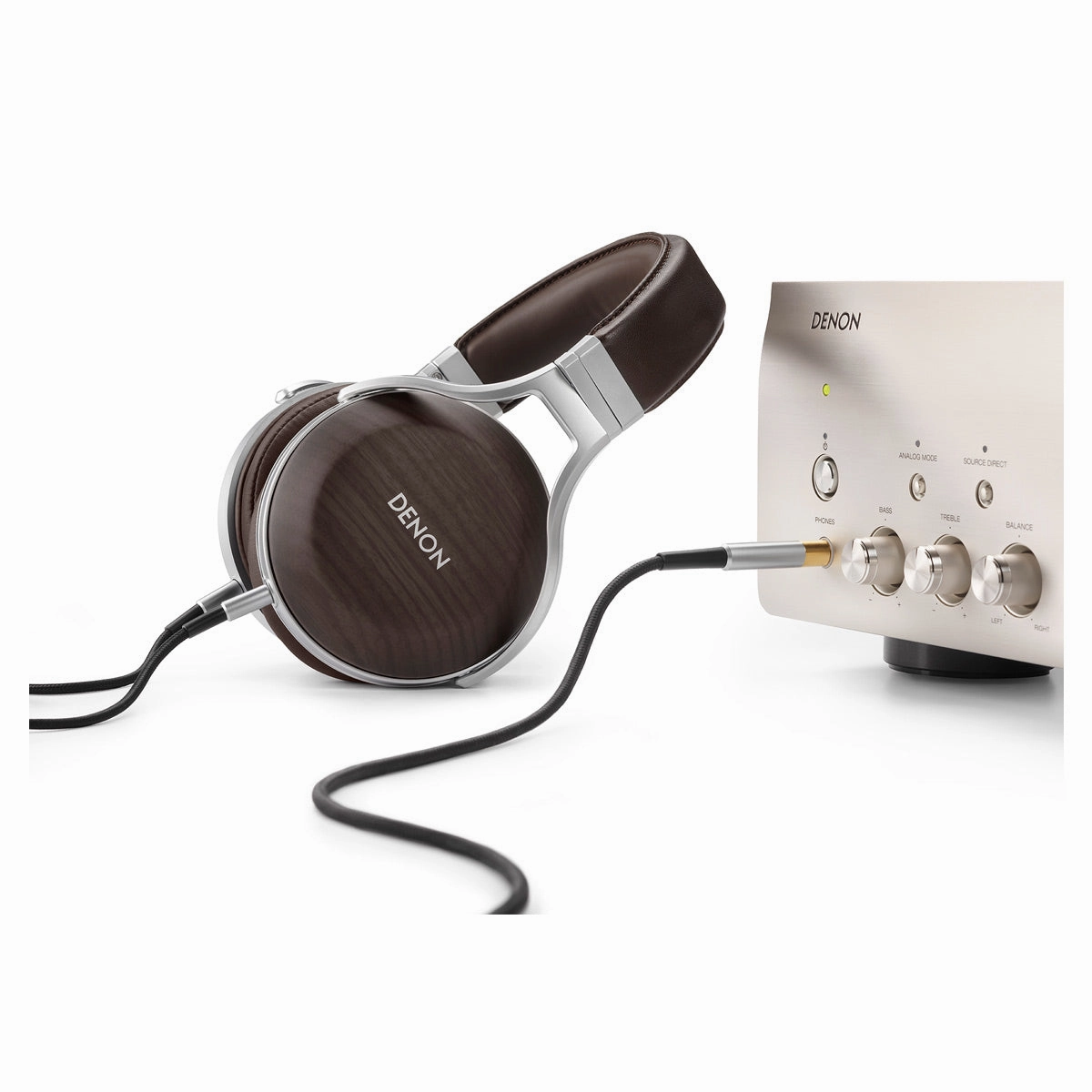 Denon AH-D5200 Over-Ear Headphones (Zebrawood)