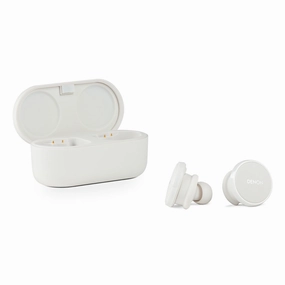 Denon PerL Pro True Wireless Earbuds with Active Noise Cancellation, Spatial Audio, and Adaptive Acoustic Technology (White)