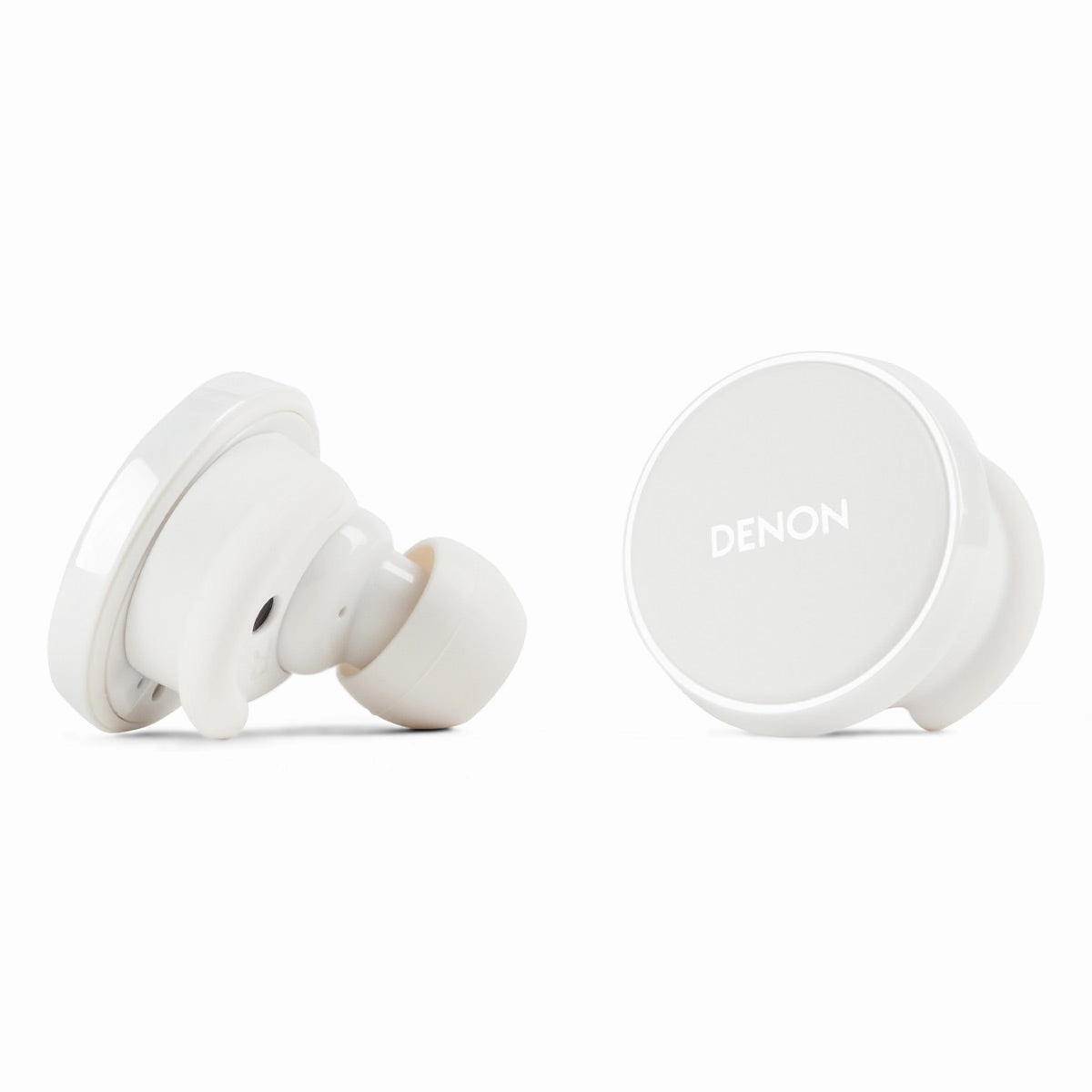 Denon PerL Pro True Wireless Earbuds with Active Noise Cancellation, Spatial Audio, and Adaptive Acoustic Technology (White)