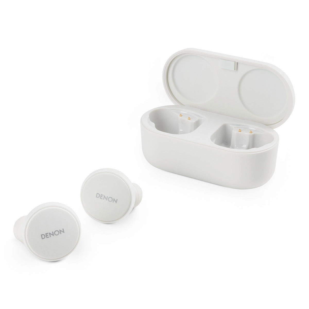 Denon PerL Pro True Wireless Earbuds with Active Noise Cancellation, Spatial Audio, and Adaptive Acoustic Technology (White)