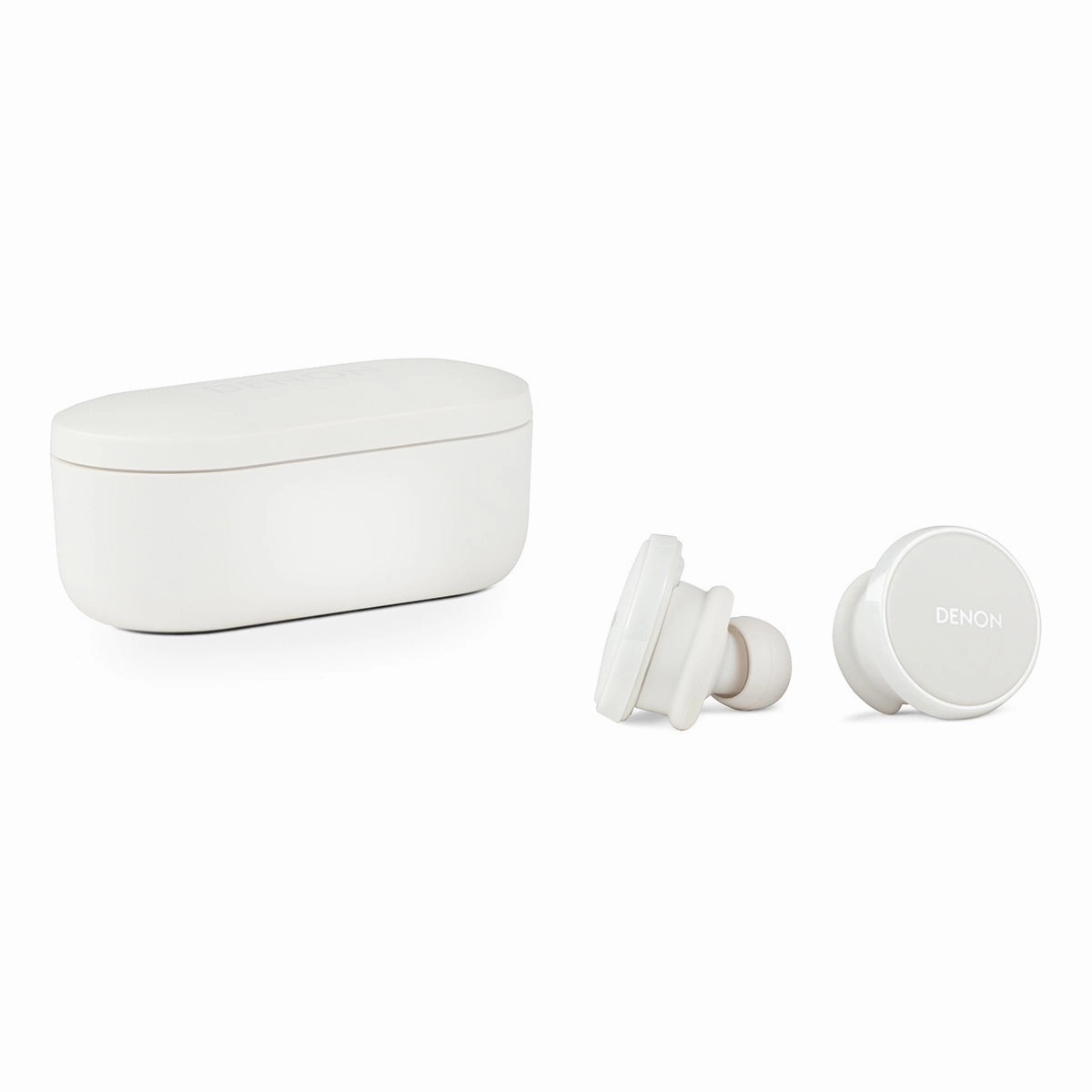 Denon PerL Pro True Wireless Earbuds with Active Noise Cancellation, Spatial Audio, and Adaptive Acoustic Technology (White)