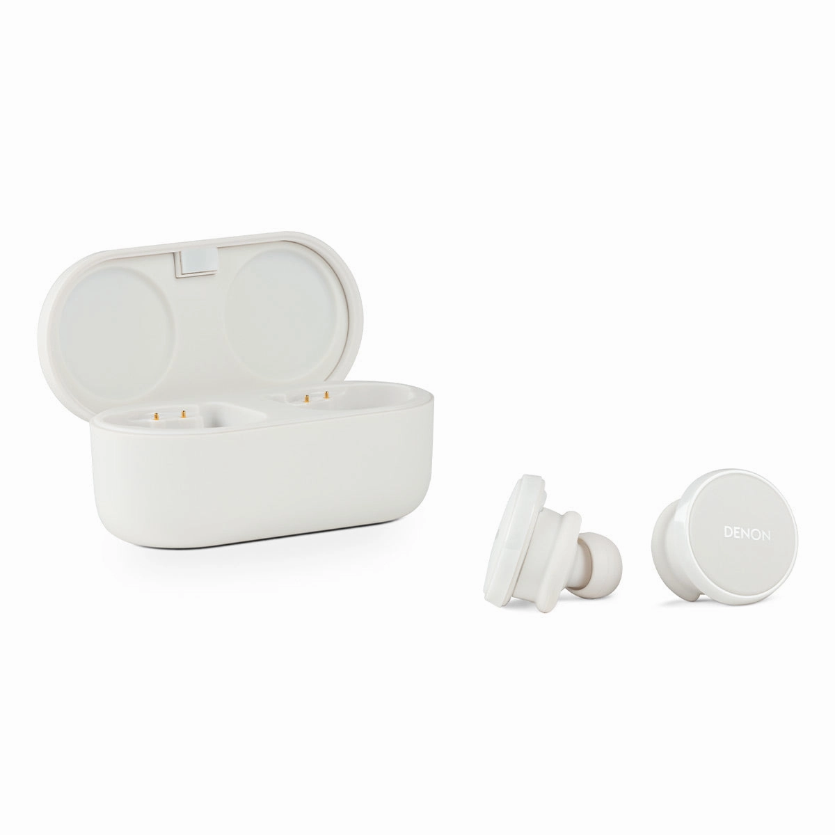 Denon PerL Pro True Wireless Earbuds with Active Noise Cancellation, Spatial Audio, and Adaptive Acoustic Technology (White)