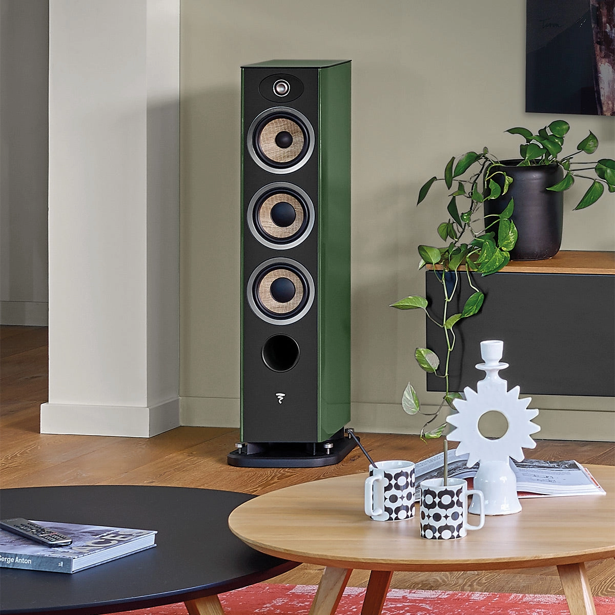 Focal Aria Evo X No. 2 Floorstanding Loudspeaker - Pair (High Gloss Moss Green)