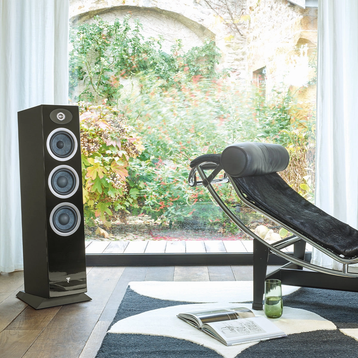 Focal Theva No.2 Slim 3-Way Bass-Reflex Floorstanding Loudspeaker with 5" Speaker Drivers - Each (Black)