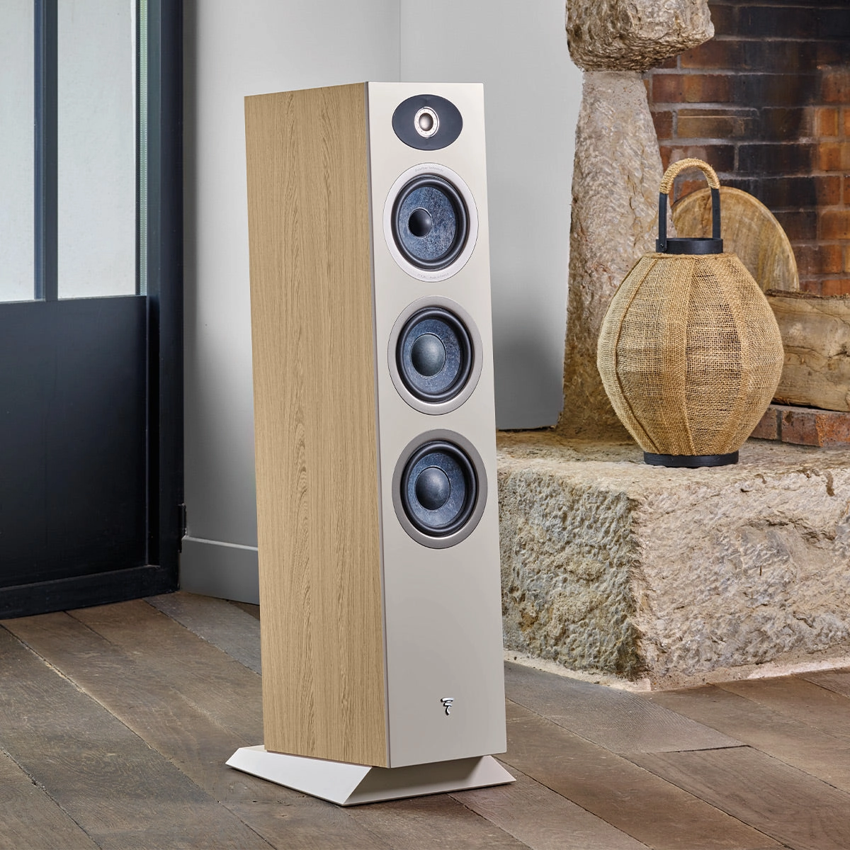 Focal Theva No.2 Slim 3-Way Bass-Reflex Floorstanding Loudspeaker with 5" Speaker Drivers - Each (Light Wood)