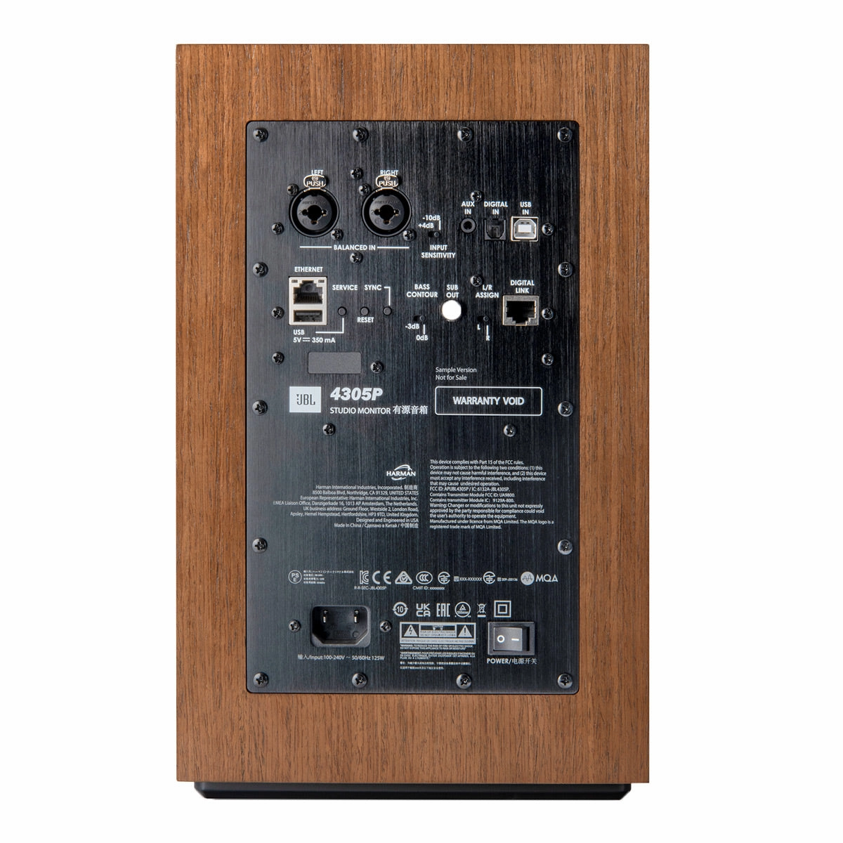 JBL 4305P Powered Bookshelf Loudspeaker System (Walnut)