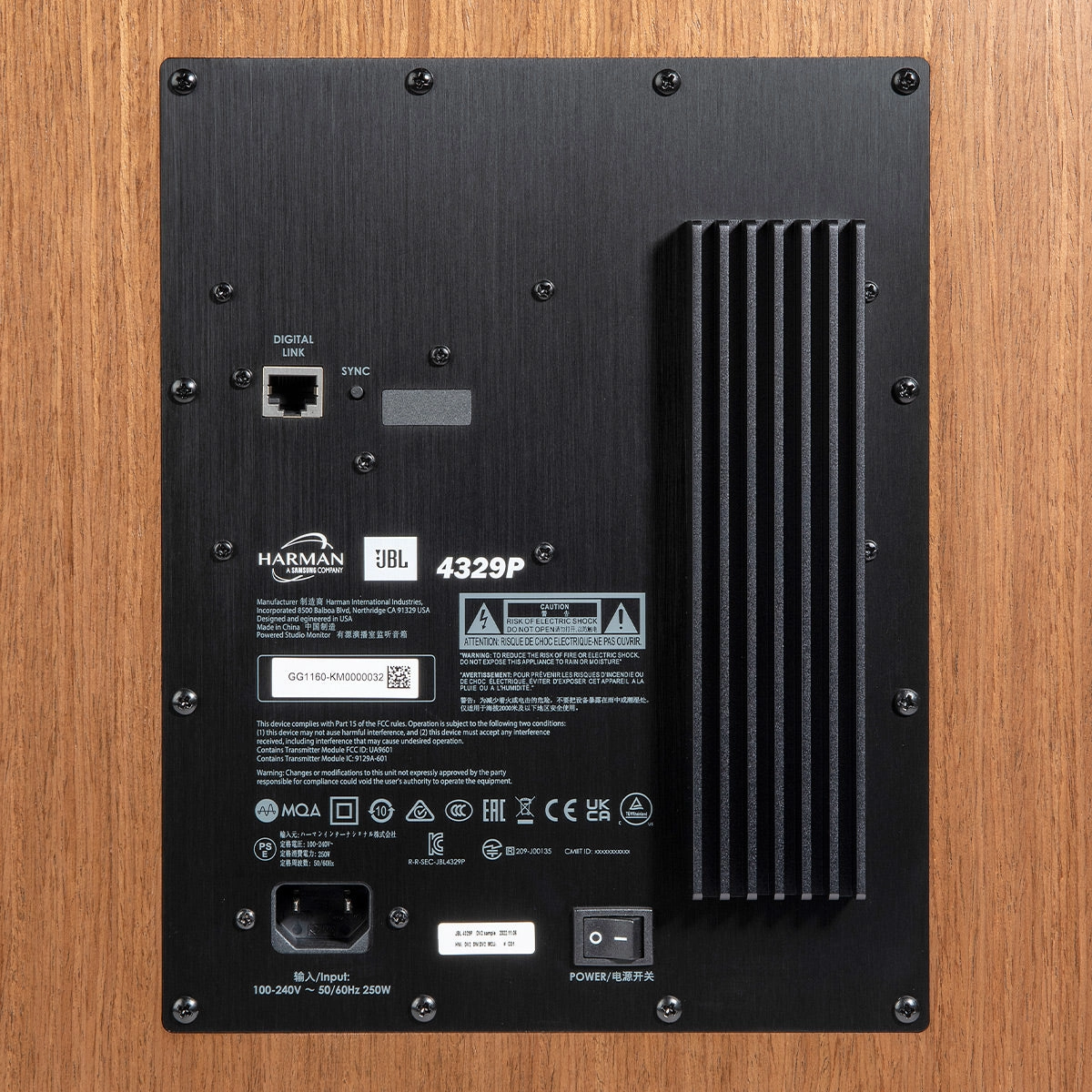 JBL 4329P Studio Monitor Powered Loudspeaker System (Walnut)
