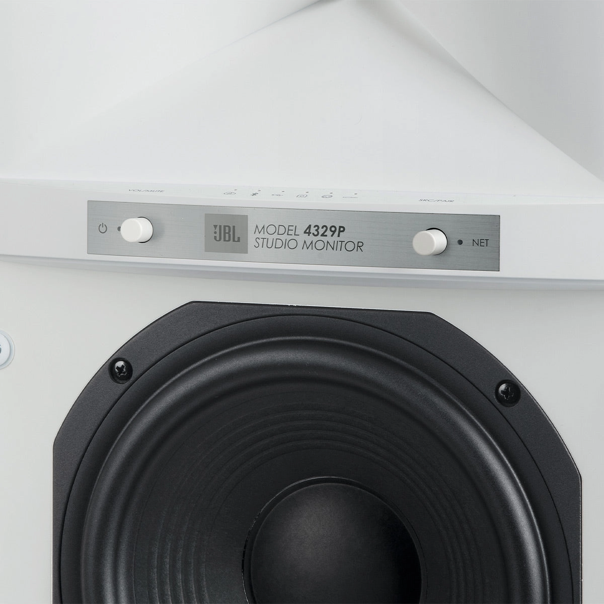 JBL 4329P Studio Monitor Powered Loudspeaker System (White)
