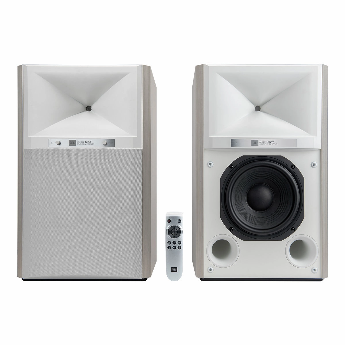 JBL 4329P Studio Monitor Powered Loudspeaker System (White)