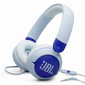 JBL jr320 Kid Safe On-Ear Wired Headphones (Blue)