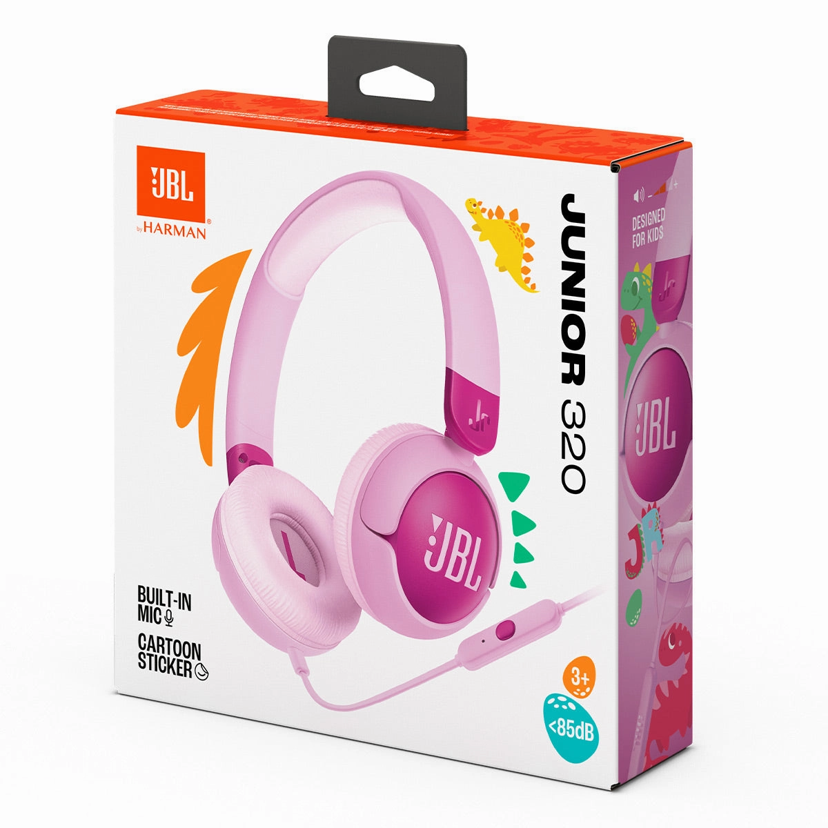 JBL jr320 Kid Safe On-Ear Wired Headphones (Purple)