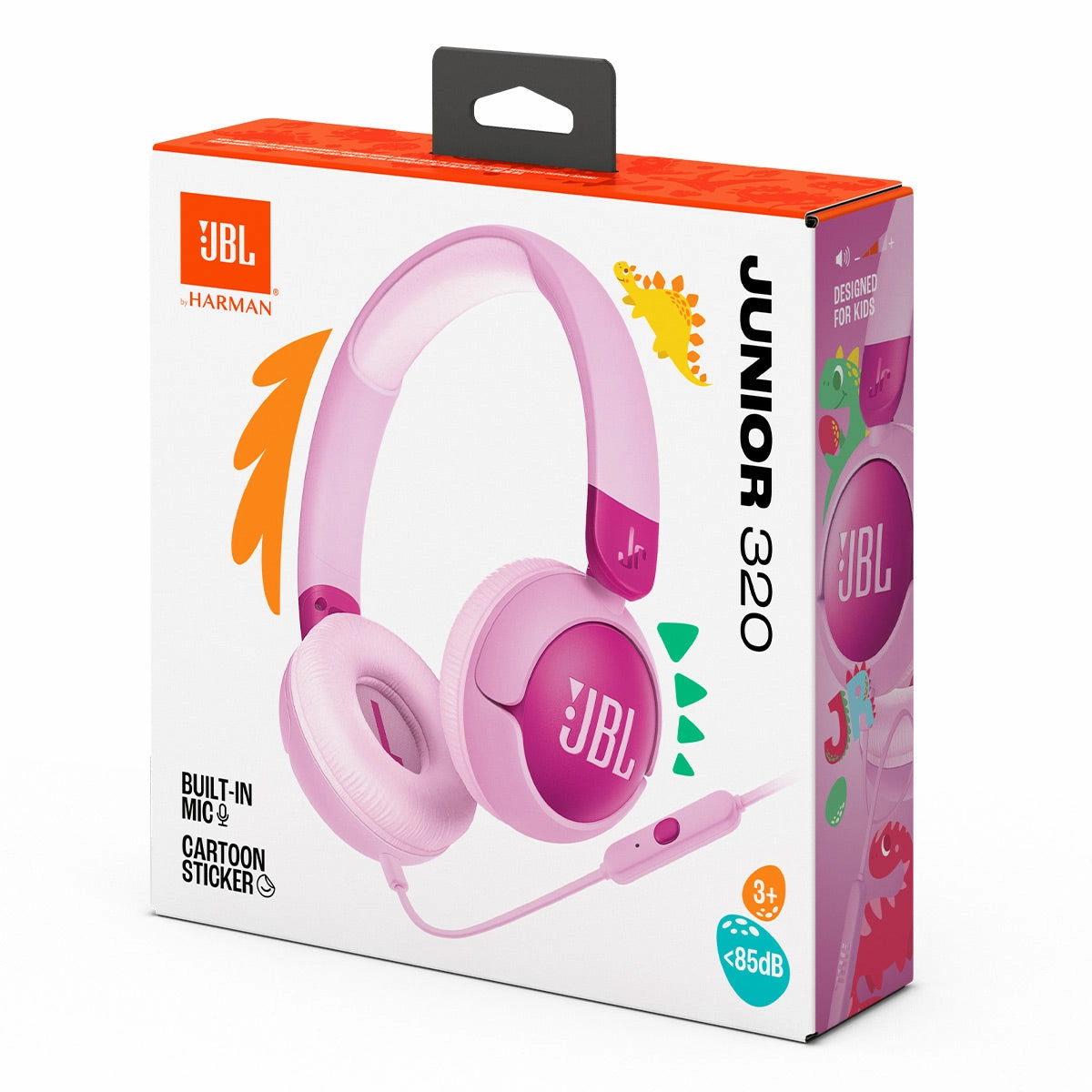 JBL jr320 Kid Safe On-Ear Wired Headphones (Purple)