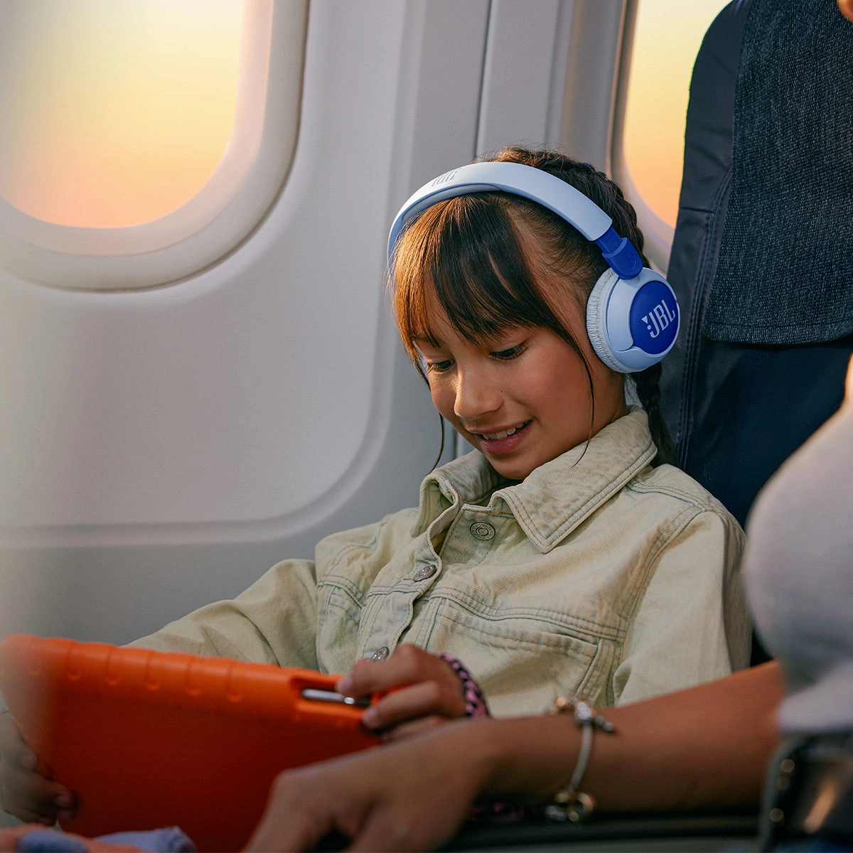JBL Junior 320 BT Kid Safe On-Ear Wireless Headphones (Blue)