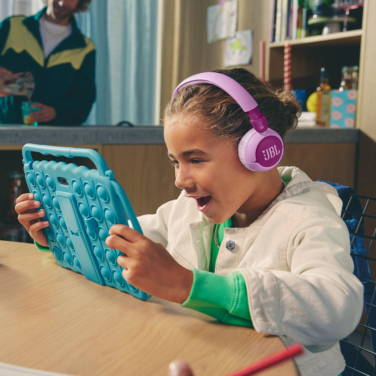 JBL Junior 320 BT Kid Safe On-Ear Wireless Headphones (Purple)