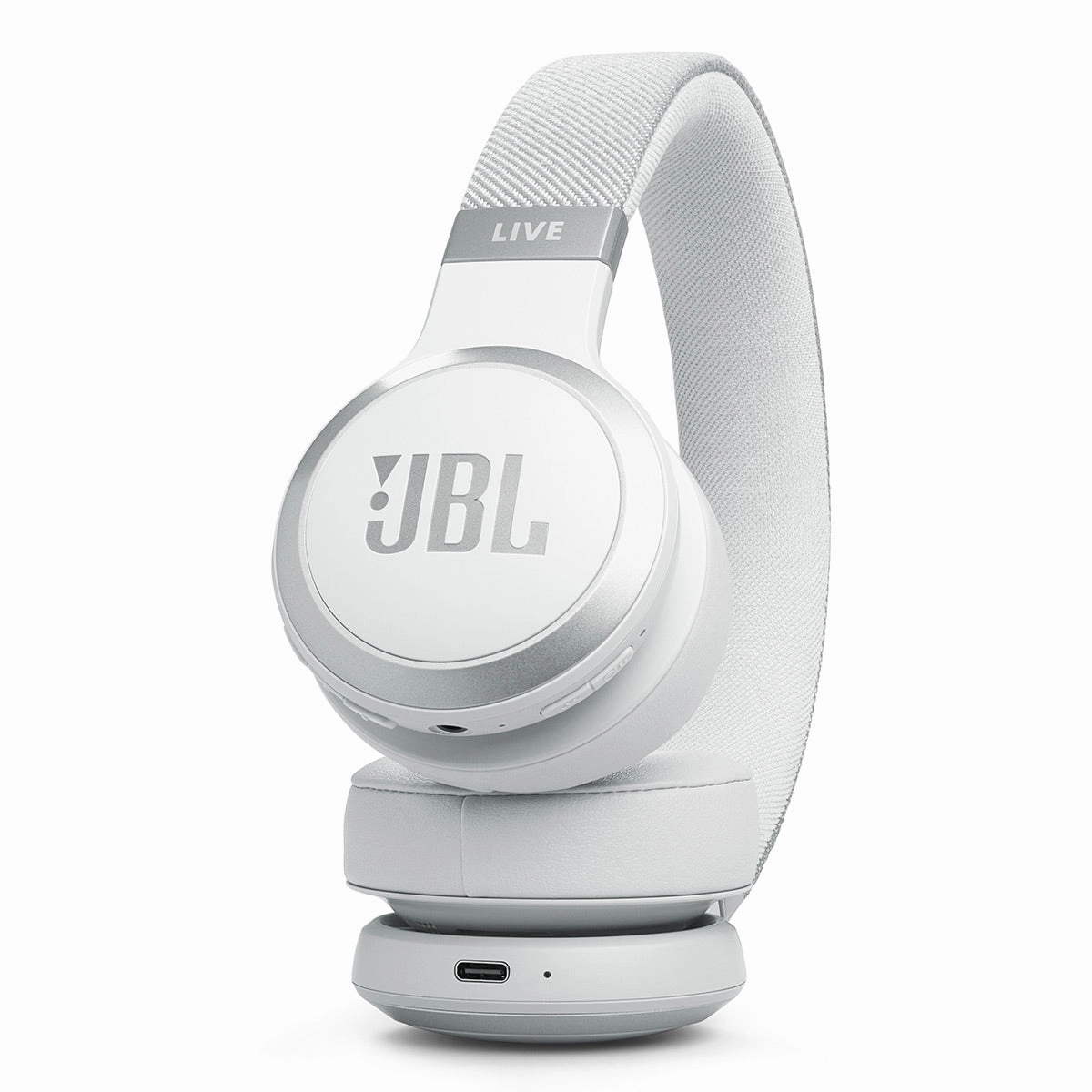 JBL Live 670NC Wireless On-Ear Adaptive Noise Cancelling Headphones (White)