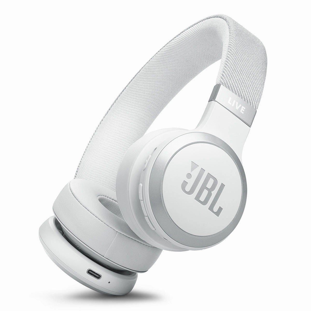 JBL Live 670NC Wireless On-Ear Adaptive Noise Cancelling Headphones (White)