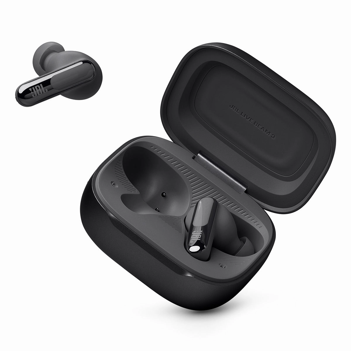 JBL Live Beam 3 Noise-Cancelling Earbuds with Smart Case (Black)