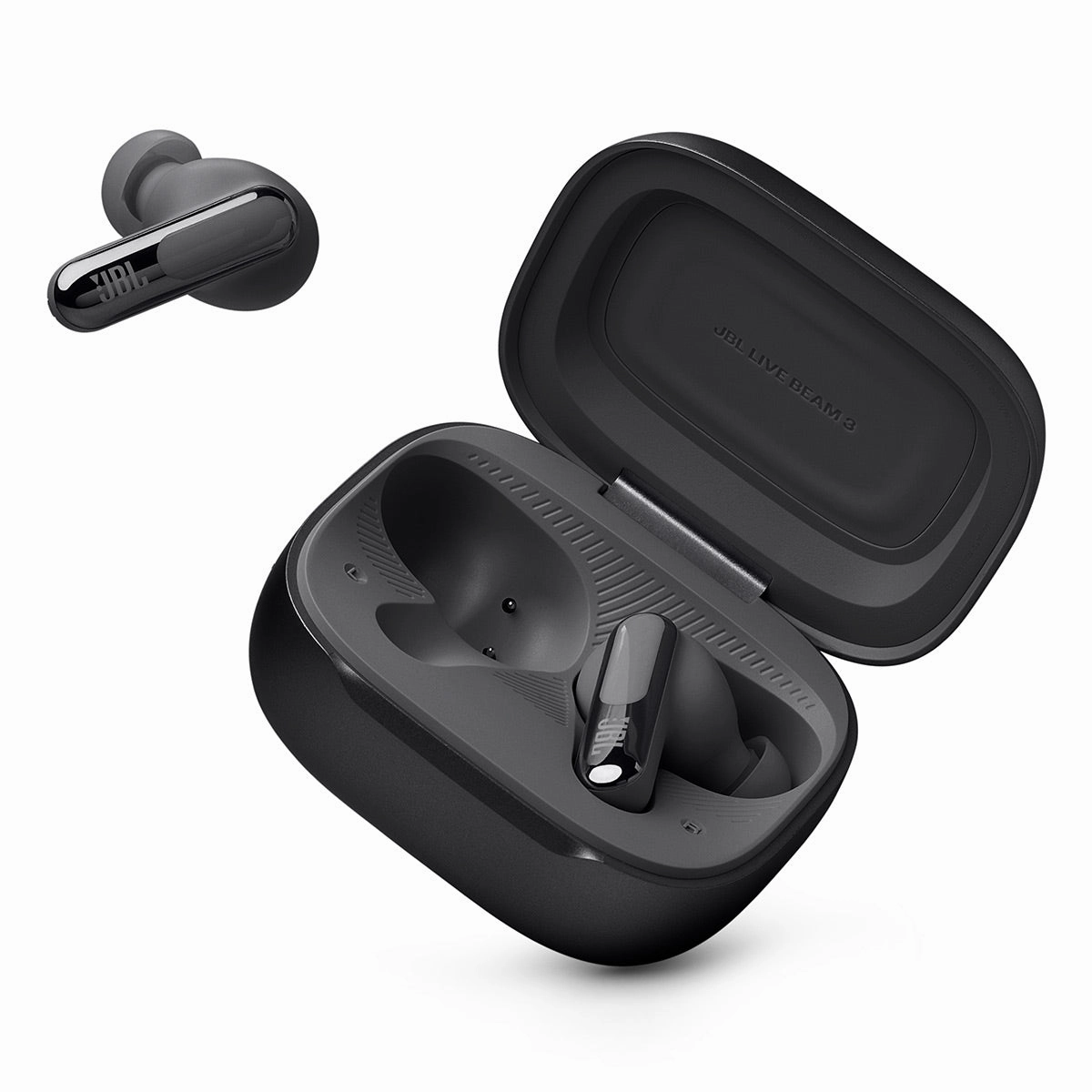 JBL Live Beam 3 Noise-Cancelling Earbuds with Smart Case (Black)