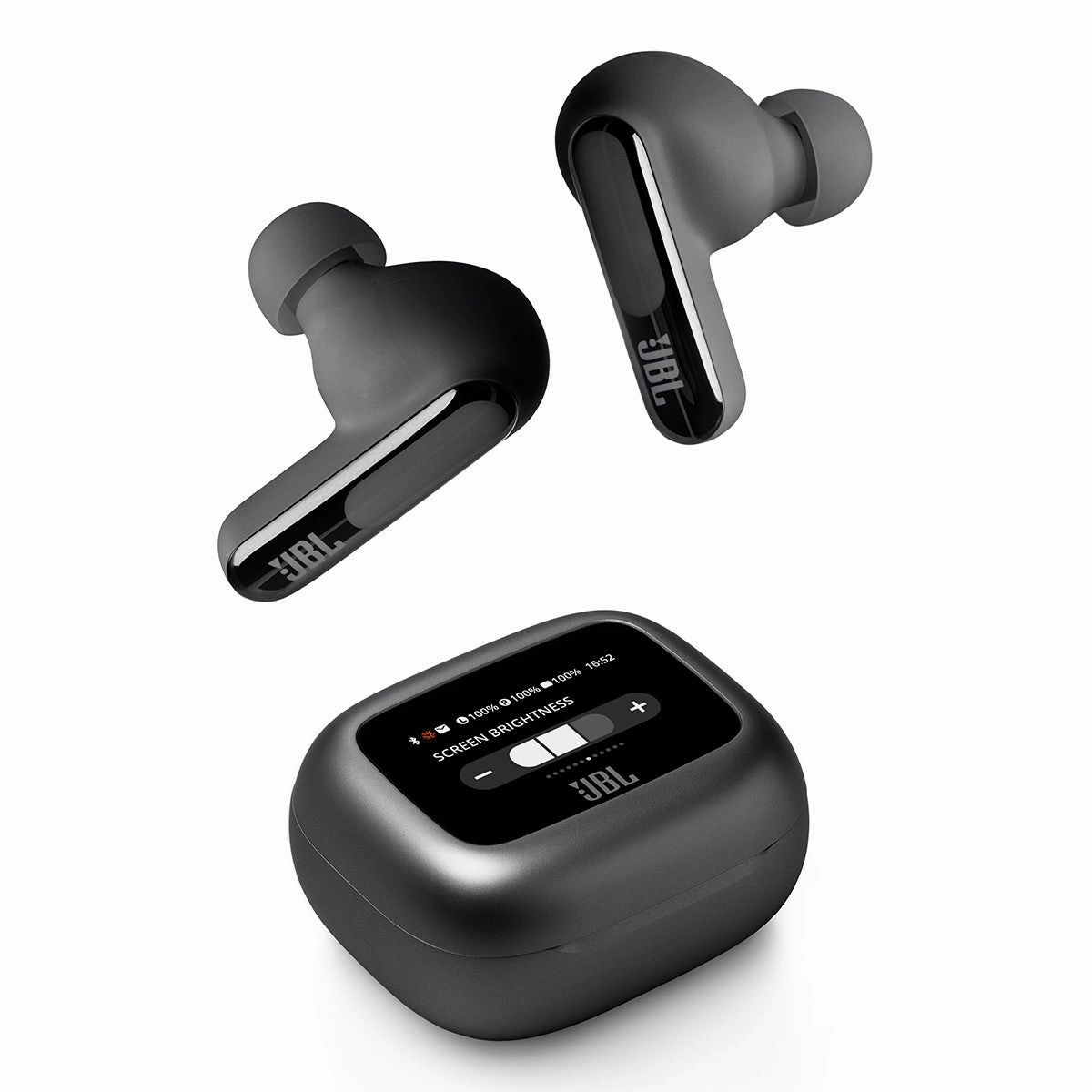 JBL Live Beam 3 Noise-Cancelling Earbuds with Smart Case (Black)