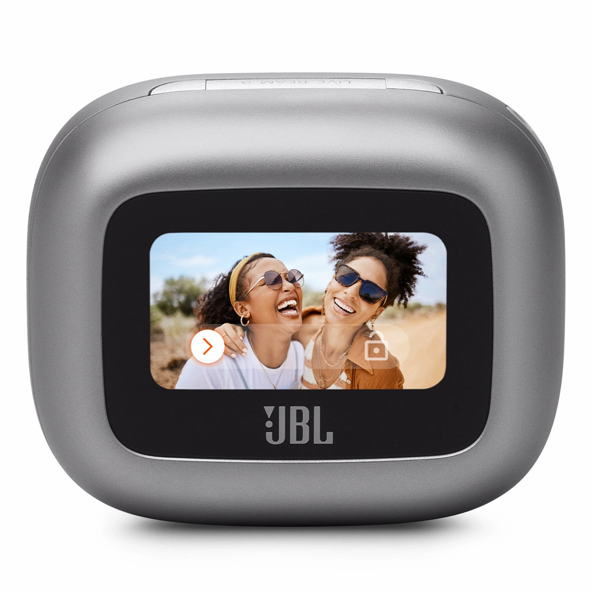 JBL Live Beam 3 Noise-Cancelling Earbuds with Smart Case (Silver)