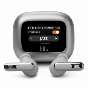JBL Live Beam 3 Noise-Cancelling Earbuds with Smart Case (Silver)