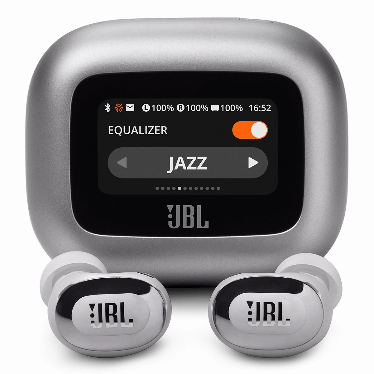 JBL Live Buds 3 Noise-Cancelling Earbuds with Smart Case (Silver)