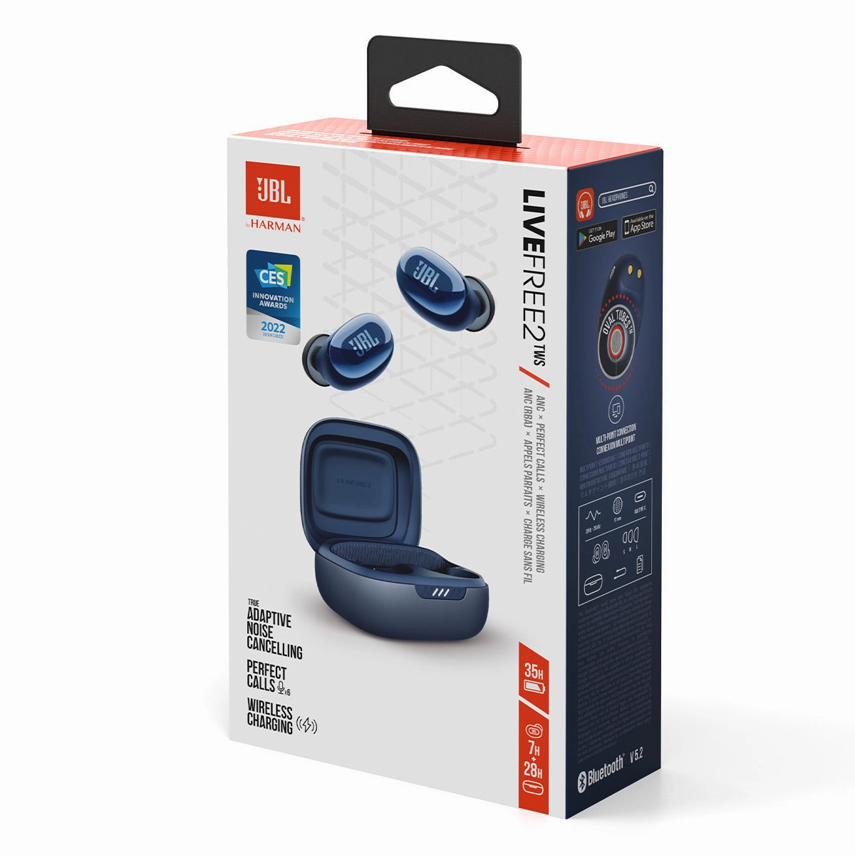 JBL Live Free 2 True Wireless Noise Cancelling Earbuds (Blue)