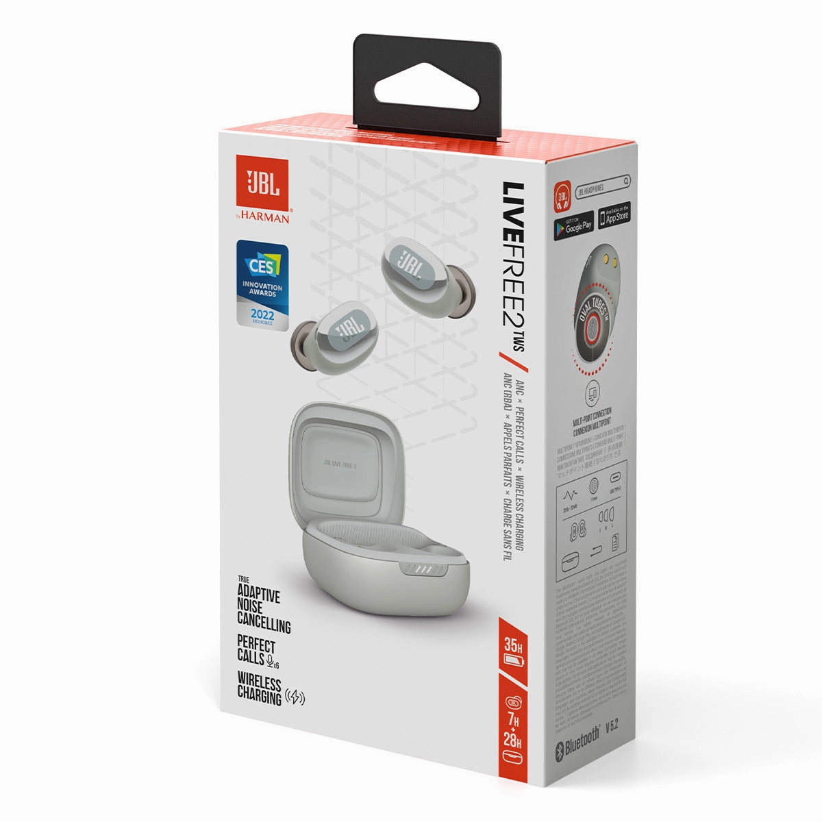 JBL Live Free 2 True Wireless Noise Cancelling Earbuds (Silver)