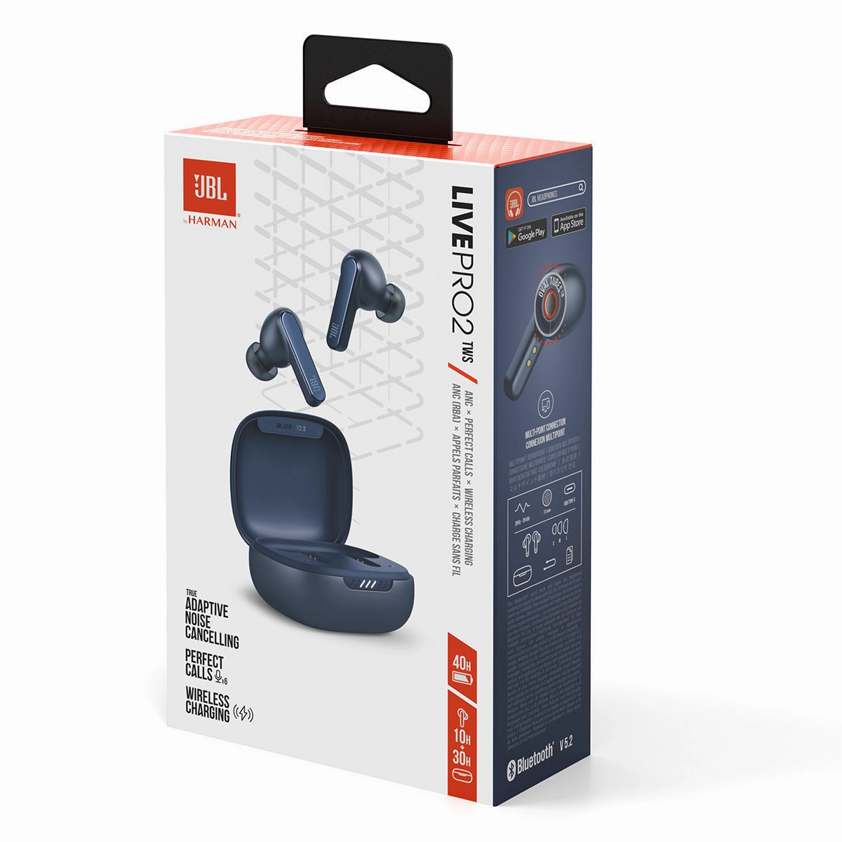 JBL Live Pro 2 True Wireless Noise Cancelling Earbuds (Blue)