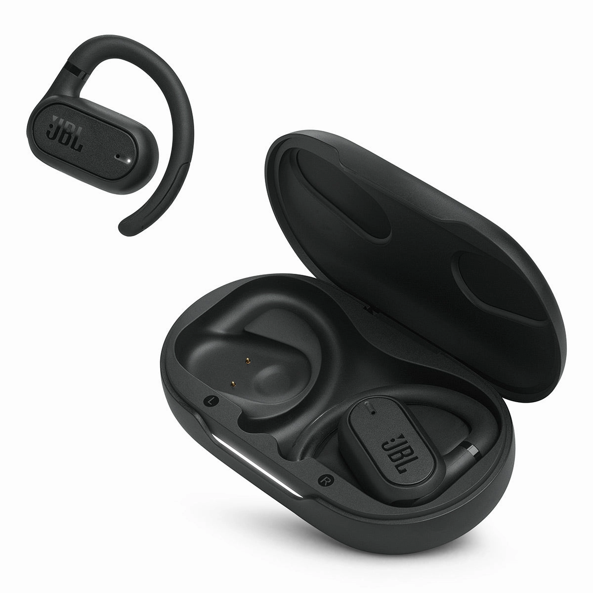JBL Soundgear Sense Hybrid Open-Ear Headphones with Detachable Neckband (Black)