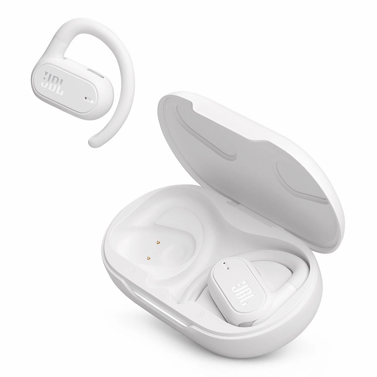 JBL Soundgear Sense Hybrid Open-Ear Headphones with Detachable Neckband (White)