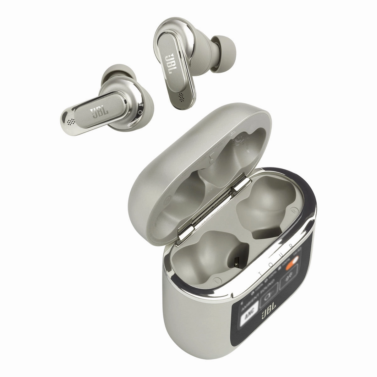 JBL Tour Pro 2 Noise Cancelling True Wireless Earbuds with Smart Case (Champagne)