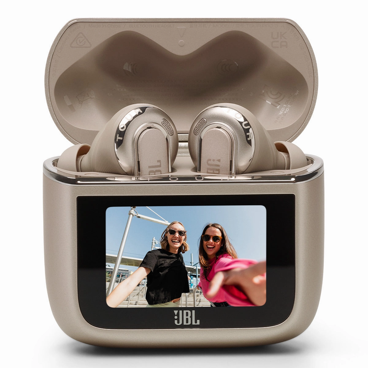 JBL Tour Pro 3 Noise Cancelling True Wireless Earbuds with Smart Case (Latte)
