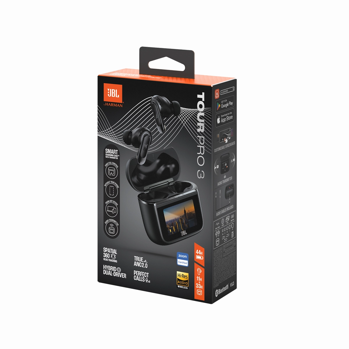 JBL Tour Pro 3 True Wireless Noise Cancelling Earbuds with Smart Charging Case