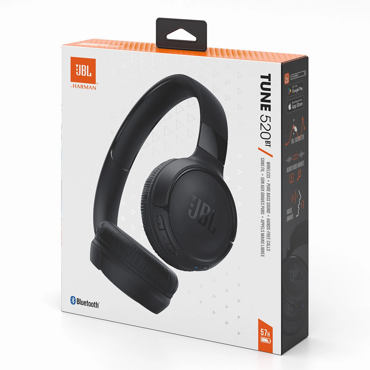 JBL Tune 520BT On-Ear Wireless Headphones (Black)