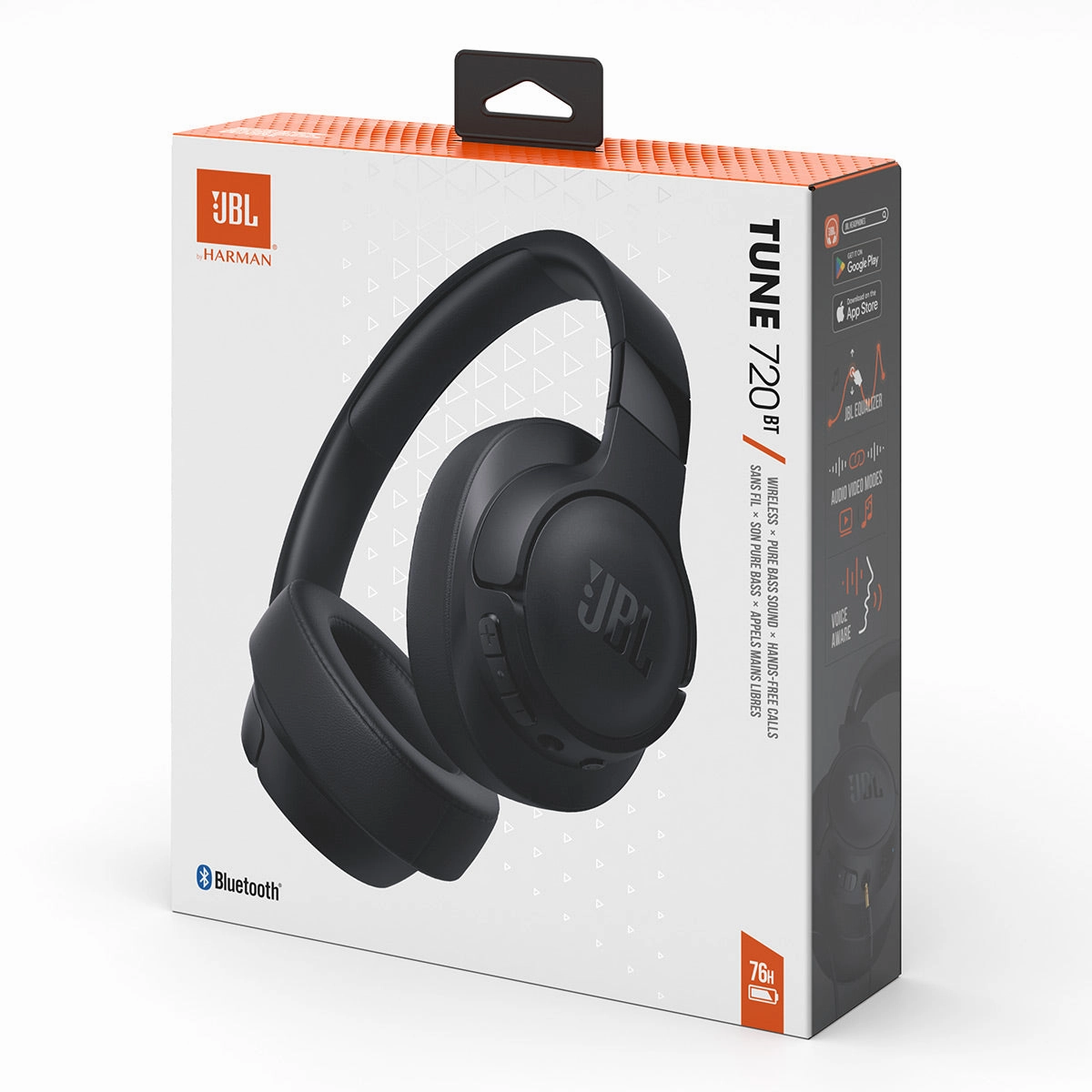 JBL Tune 720BT Wireless Over-Ear Headphones (Black)
