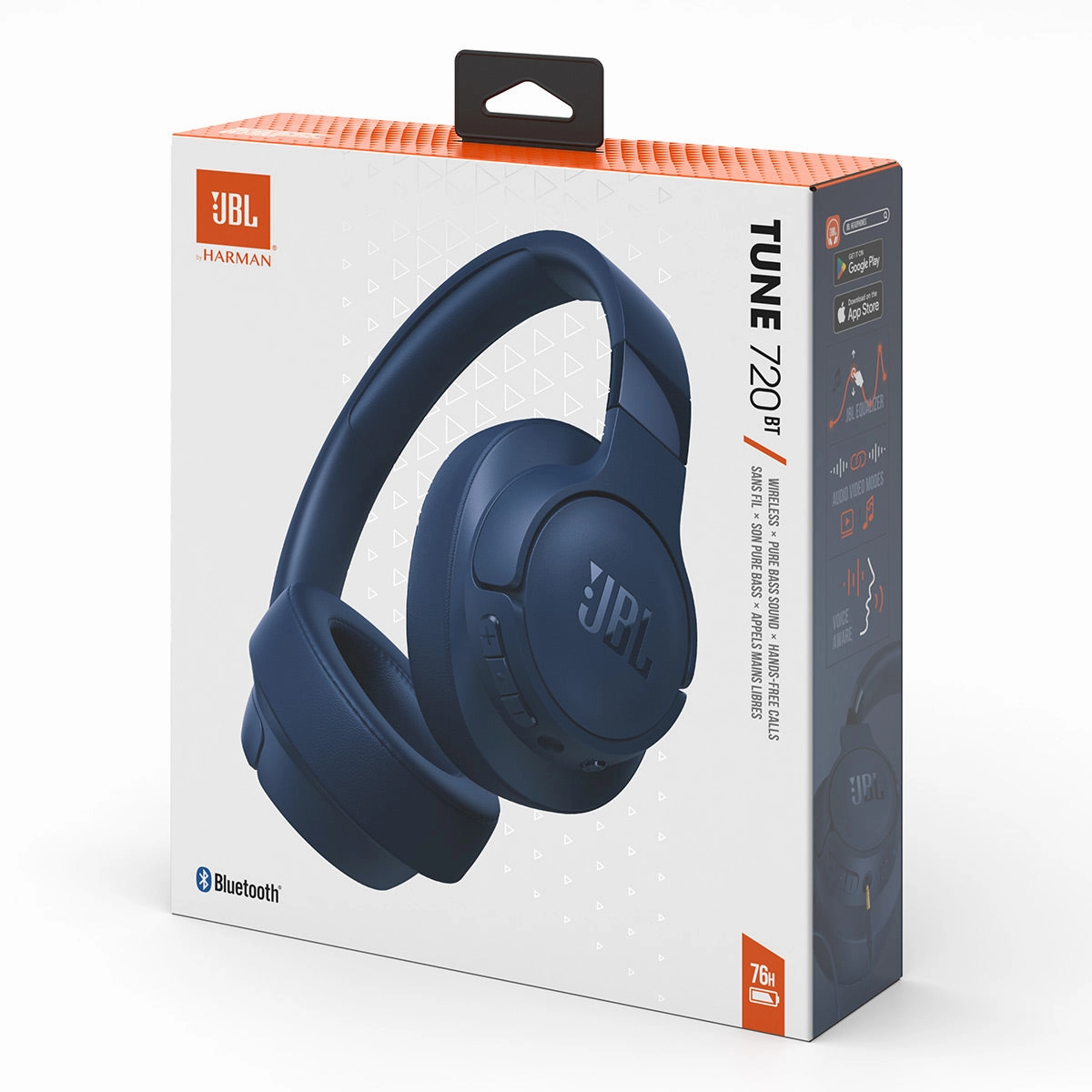 JBL Tune 720BT Wireless Over-Ear Headphones (Blue)