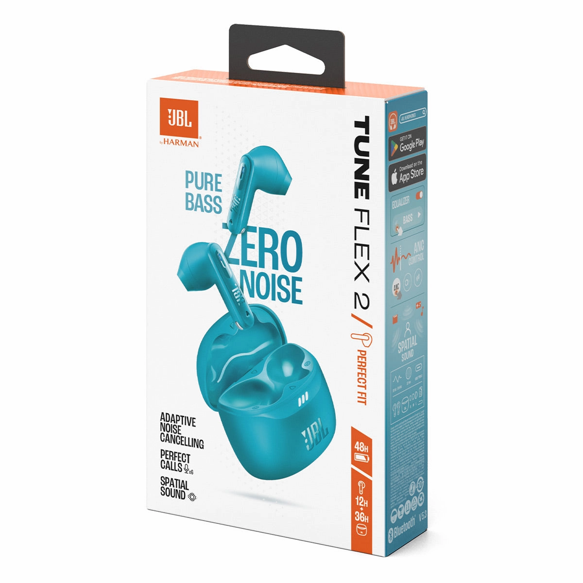 JBL Tune Flex 2 Noise Cancelling True Wireless Headphones (Turquoise)