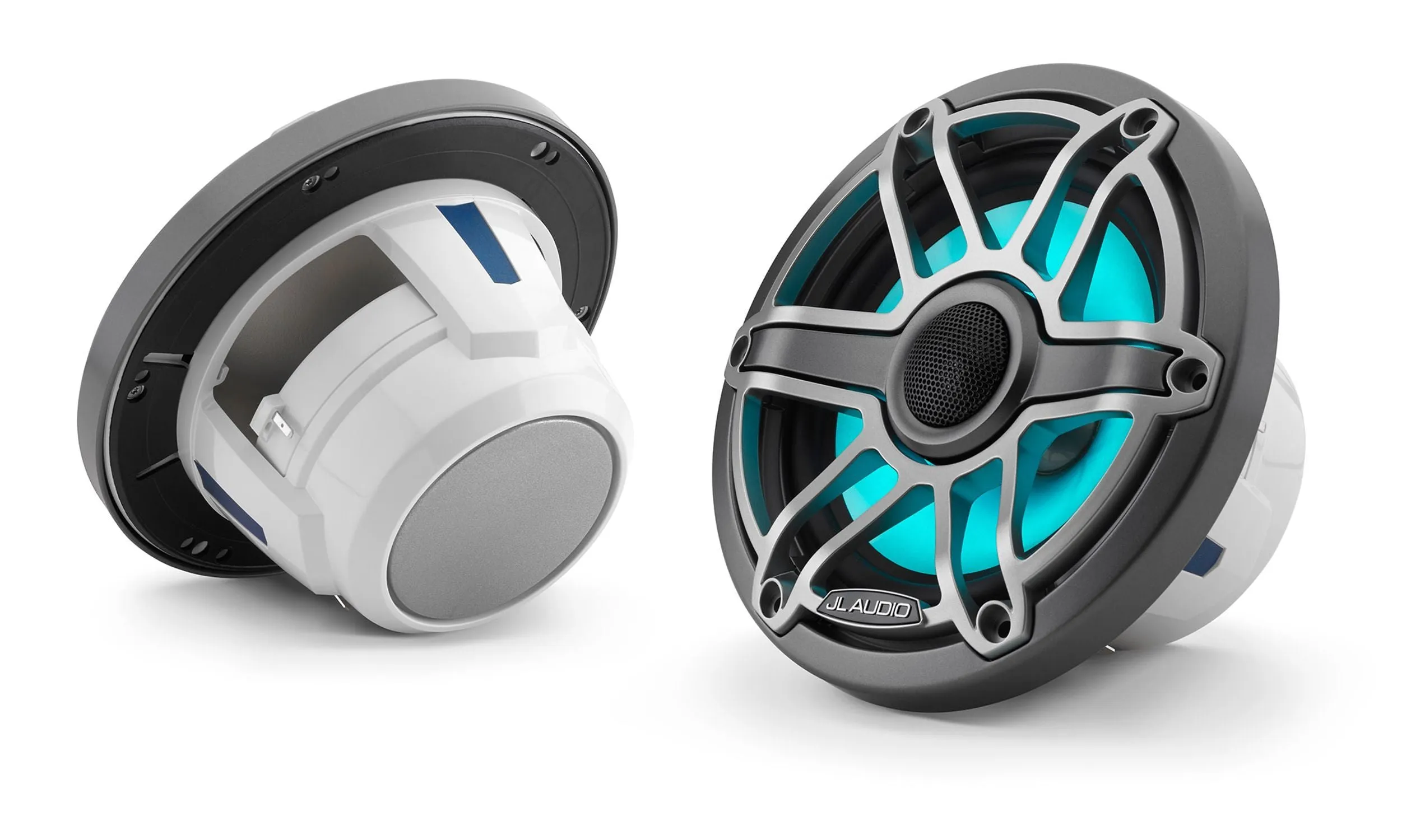 JL Audio M6-650X 6.5-inch (165 mm) Marine Coaxial Speakers with Transflective LED Lighting